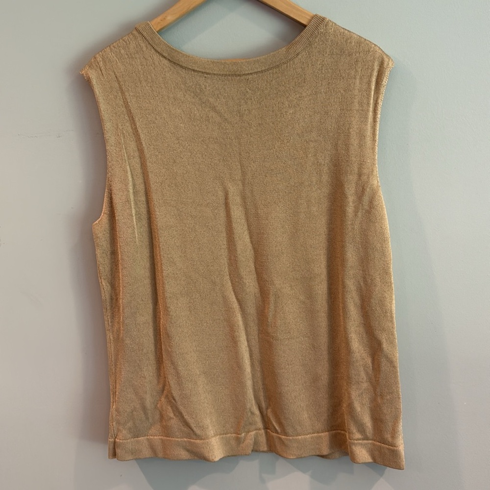 Jones New York Tan Boxy Muscle Tee - Picture 5 of 8